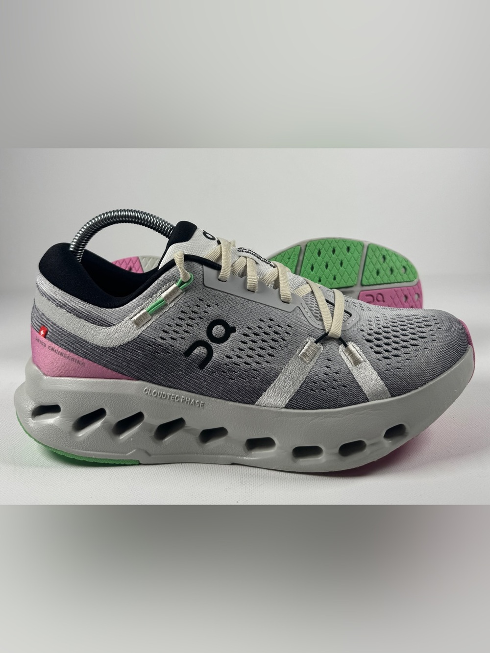 Mens On Cloudsurfer 2 Size 8 Running Shoes 'White Mineral Gray' 3MF10120981